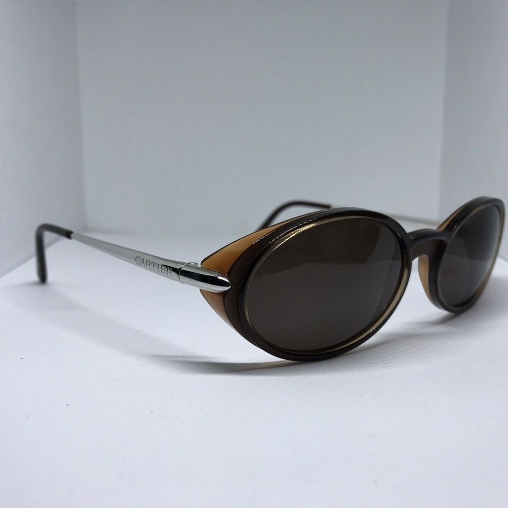 SOLD! Cartier Havana Oval Platinum Glasses Sunglasses - Picture 3 of 7